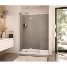 Maax Canada 137504-900-084-000 - Edge Duo 42 in. x 75 in. Shower Shield with Clear Glass in Chrome