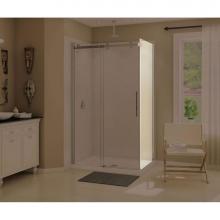 Maax Canada 139395-900-340-000 - Halo Return Panel for 34 in. Base with Clear glass in Matte Black