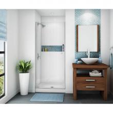 Maax Canada 145020-000-002-083 - SPL 31.875 in. x 32 in. x 4.375 in. Square Alcove Shower Base with Center Drain in White