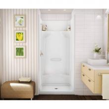 Maax Canada 145024-000-006 - KDS 35.875 in. x 36 in. x 76 in. 4-piece Shower with No Seat, Center Drain in Sterling Silver