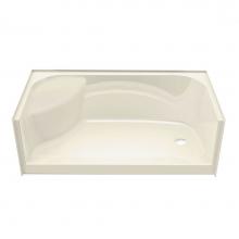 Maax Canada 148038-L-000-004 - Essence 59.875 in. x 30 in. x 20 in. Rectangular Alcove Shower Base with Left Seat, Right Drain in