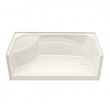 Maax Canada 148044-R-000-007 - Essence 59.875 in. x 33.5 in. x 20 in. Rectangular Alcove Shower Base with Right Seat, Left Drain