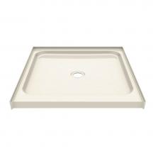 Maax Canada 148026-000-004 - Essence 35.875 in. x 36 in. x 3 in. Square Alcove Shower Base with Center Drain in Bone