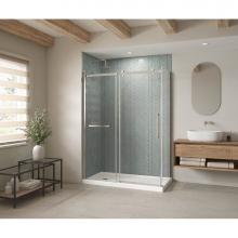 Maax Canada 420004-542-001-100 - B3Square 6030 Acrylic Corner Left Shower Base in White with Anti-slip Bottom with Left-Hand Drain