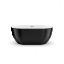 Maax Canada 106876-000-001-100 - Tosca 5932 Acrylic Freestanding Center Drain Bathtub in White with Black Skirt