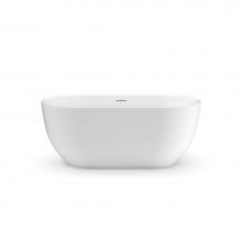 Maax Canada 106877-000-240-000 - Tosca Matte 5932 Acrylic Freestanding Center Drain Bathtub in Matte White with Matte White Skirt