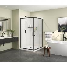 Maax Canada 137451-900-340-000 - Radia Square 42 x 42 x 71.5 in. 6 mm Sliding Shower Door for Corner Installation with Clear glass