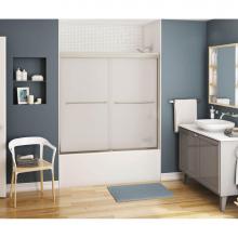 Maax Canada 134561-978-305-000 - Kameleon 55-59 x 57 in. 6 mm Bypass Tub Door for Alcove Installation with Frosted glass in Brushed