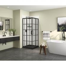 Maax Canada 137447-977-340-000 - Radia Square 32 x 32 x 71.5 in. 6 mm Sliding Shower Door for Corner Installation with French glass