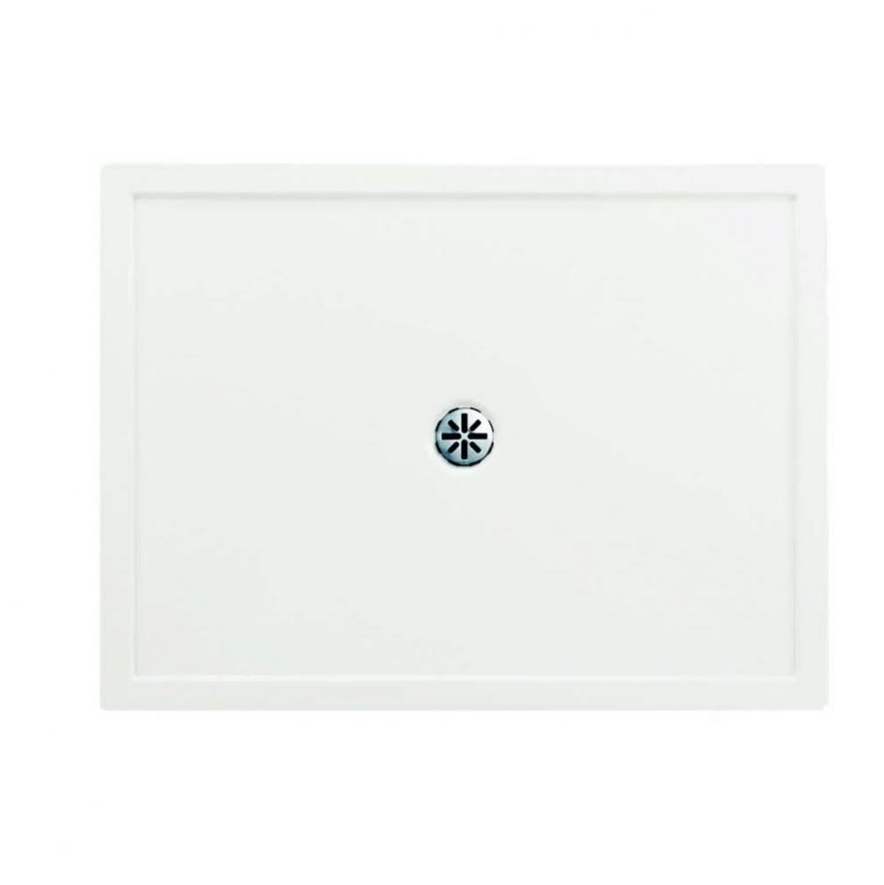 ZEN Leak-Barrier shower base 36x48, with tiling flange 3 sides, 48'' Opening, White BASE