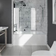 Neptune Entrepreneur Canada E15.21210.550030.10 - ALBANA bathtub 30x60 AFR with Tiling Flange and Skirt, Left drain, Whirlpool, White ALBA3060 BJG A