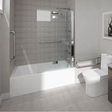 Neptune Entrepreneur Canada E10.21310.5500.10 - ASTICA bathtub 30x60 with Tiling Flange and Skirt, Left drain, White ASTI3060 BJG