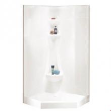 Neptune Entrepreneur Canada 220166-000-001-003 - Saturne shower 38x38 2 Pieces, Neo-angle, White SA38-2P