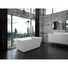 Neptune Rouge Canada 16.21812.0000.10 - Freestanding One Piece Amaze 32X60, Rectangle, Chrome Drain, White