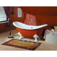 Cheviot Products Canada 2114-WC-8-AB - REGENCY Cast Iron Bathtub with Lion Feet and Faucet Holes