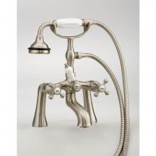 Cheviot Products Canada 5106-CH-LEV - 5100 SERIES Offset Deck-Mount Tub Filler - Lever Handles - Porcelain Accents