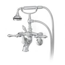 Cheviot Products Canada 5115-BK-LEV - 5100 SERIES Wall-Mount Tub Filler - Lever Handles - Metal Accents