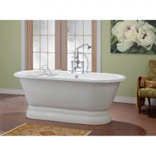 Cheviot Products Canada 2164-WW-8 - REGAL Cast Iron Bathtub with Pedestal Base and Faucet Holes