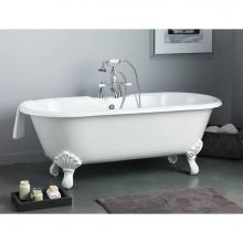 Cheviot Products Canada 2180-WC-8-AB - REGAL Cast Iron Bathtub with Faucet Holes and Shaughnessy Feet