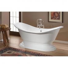 Cheviot Products Canada 2153-WW-6 - REGENCY Cast Iron Bathtub with Pedestal Base and Faucet Holes