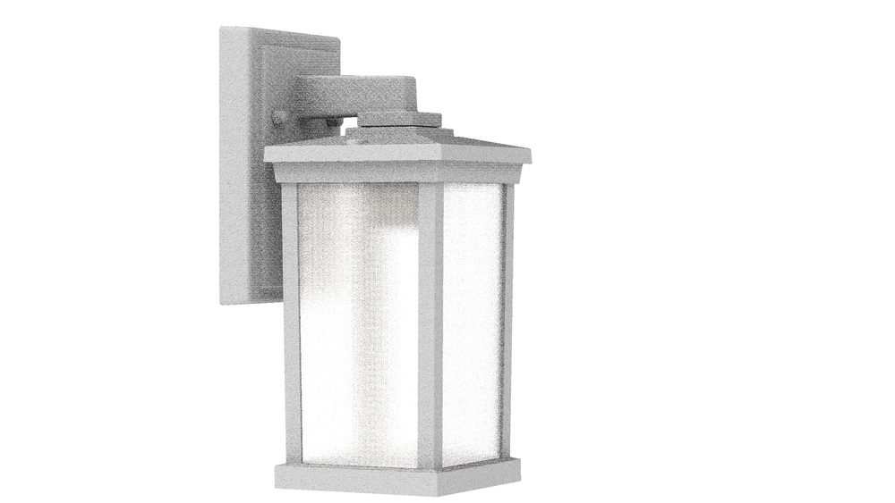Resilience 1 Light Small Outdoor Wall Lantern in Textured White