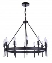 Craftmade 54312-FB - Larrson 12 Light Chandelier in Flat Black