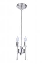 Craftmade 54392-BNK - Larrson 2 Light Mini Pendant in Brushed Polished Nickel