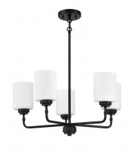 Craftmade 56025-FB - Stowe 5 Light Chandelier in Flat Black