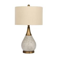 Craftmade 86237 - 1 Light Concrete/Metal Base Table Lamp in Natural Concrete/Antique Brass