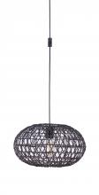 Craftmade SW2003-FB - Portable Swag Pendant w/Rattan Shade in Flat Black