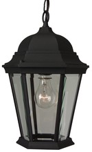 Craftmade Z251-TB - Straight Glass Cast 1 Light Outdoor Pendant in Textured Black