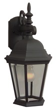 Craftmade Z254-TB - Straight Glass Cast 1 Light Medium Outdoor Wall Lantern in Textured Black