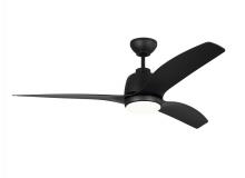Visual Comfort & Co. Fan Collection 3AVLCR54MBKD - Avila 54" Dimmable Integrated LED Indoor/Outdoor Coastal Black Ceiling Fan with Light Kit